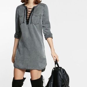 🆕 Gray shirt dress long sleeve